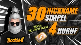 SIMPEL 4 HURUF‼️Nama FF Simpel tapi Keren‼️Nickname FF Simpel‼️ -FREE FIRE BATTLEGROUNDS