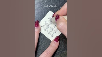 Cadent tangle on bijou tile #zendoodling #zentangle #drawing #урокирисования