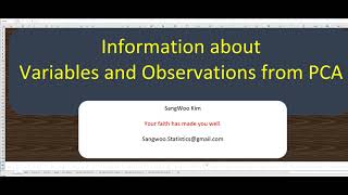 211 PCA : Information(contribution, cos2) about variables and observations in Excel and R