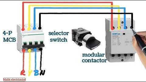 3 phase modular contactor wiring diagram with selector switch | modular connections