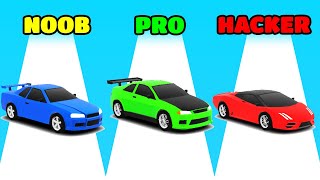 Line Race: Police Pursuit Gameplay - NOOB vs PRO vs HACKER (iOS/Android) screenshot 4