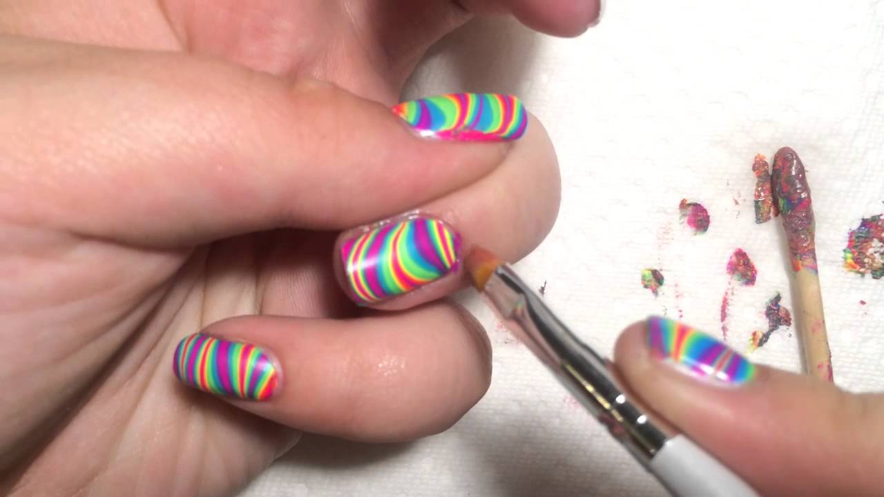 DIY Water Marble Nail Art - wide 4