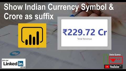 Show Indian Currency Symbol and Crore as suffix - Power BI