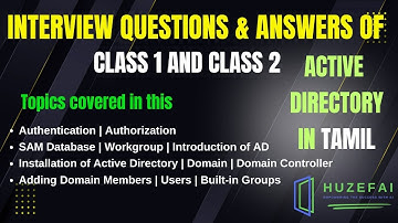 #3 Interview Questions with Answers in Windows Active Directory in Tamil | Huzefa