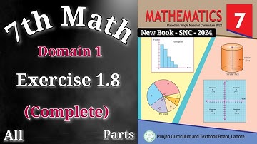 7th class Math Chapter 1 Exercise 1.8 | Class 7 Math New Book Exercise 1.8 | Exercise 1.8 class 7