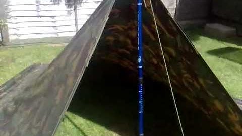 Basha/Tarp setup. The Half Pyramid
