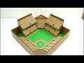 Cómo hacer un estadio de baseball de cartón ( how to make a cardboard baseball stadium)