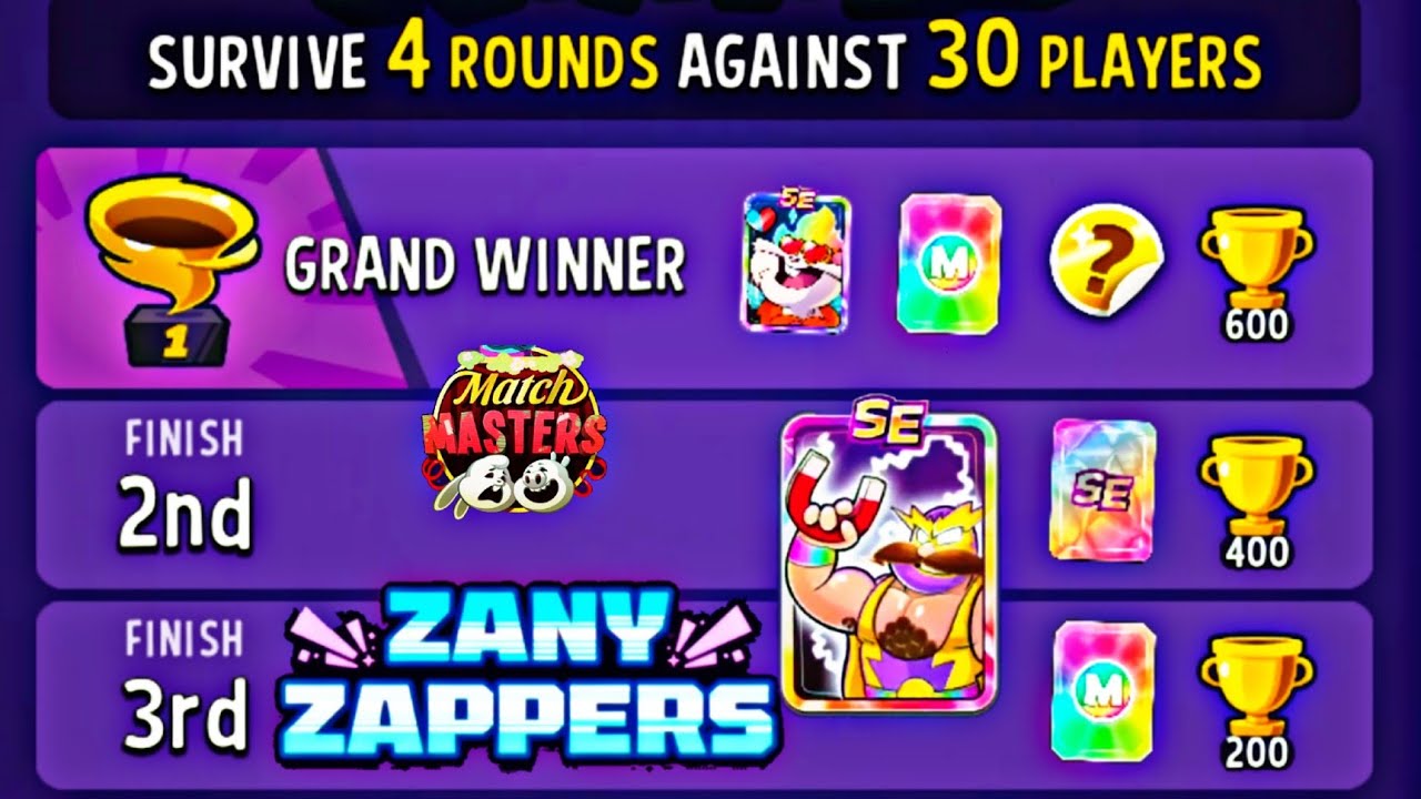 zany zappers supper sized match rumble 30 players 4 round grand winners gameplay.