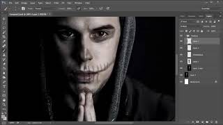 Create Halloween Inspired Skull Makeup In Adobe Photoshop screenshot 3