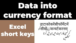 How to convert/ change data into currency format |Short key to convert data into currency format screenshot 5