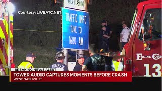 Audio captures moments before Nashville plane crash