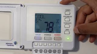 Johnson Controls Thermostat - How To Operate