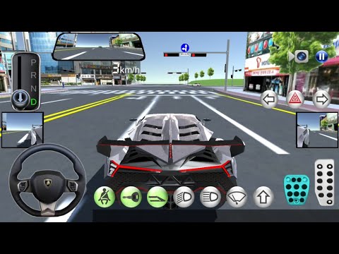 3D Driving Class | Tập lái xe ô tô lamborghini veneno trên điện thoại