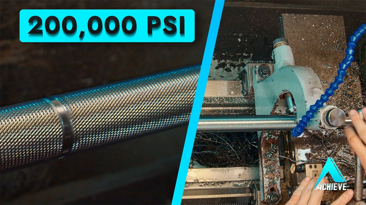 Full High Tensile Squat Bar Machining and Knurling Process - Start To Finish!