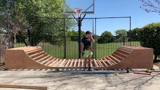 How To Build a Miniramp Halfpipe in Your Backyard  Timelapse