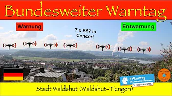 Bundesweiter Warntag 2023 | Mega Sirenenkonzert | 7xE57 | Sirenentest | Waldshut-Stadt #warntag thumbnail