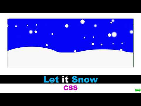 Design "Let it snow" using CSS || CSS & HTML ||Pure CSS