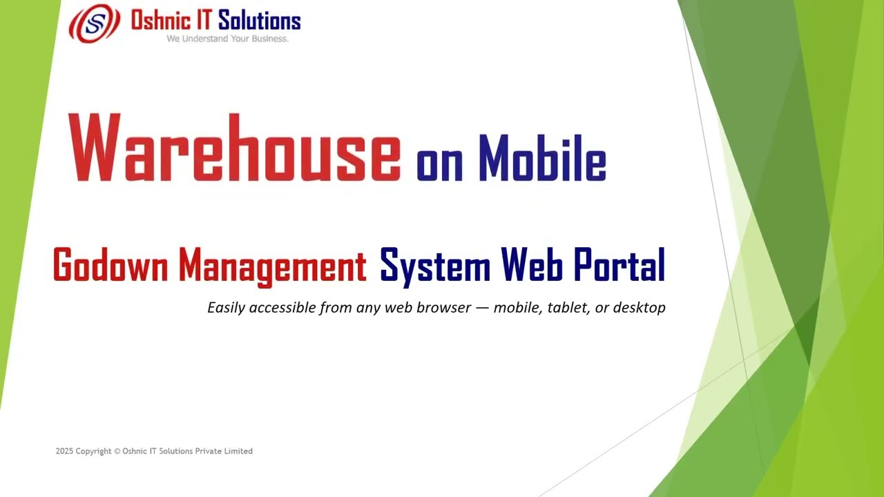 Web - Introducing WMS Web Application | Smart Warehouse Management by Oshnic IT Solutions