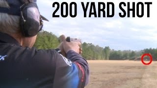 215 Yard shot with a Glock 41 .45 ACP!