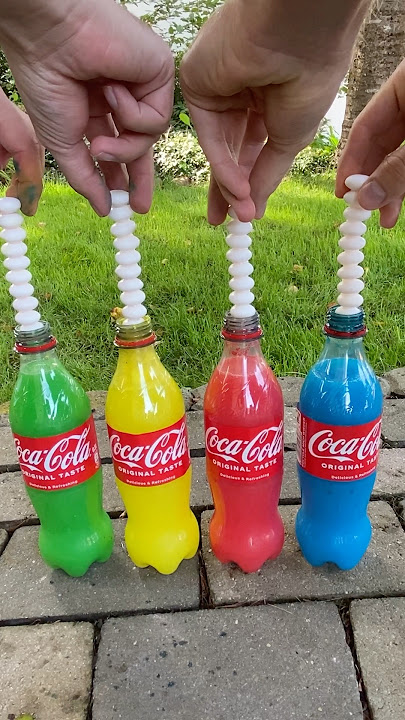 Coca Cola, Fanta,Sprite und Mentos | Experiment #Shorts