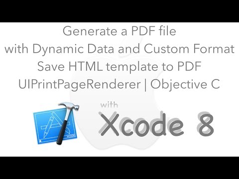 Generate PDF file with Dynamic Data and Custom Format using HTML Template  | Objective C