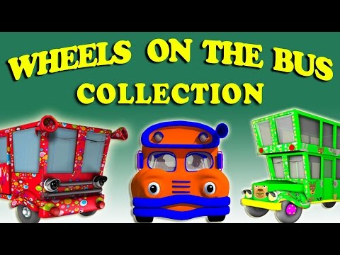 Wheels on the Bus Collection | Red Bus Song | Blue Bus Song | Green Bus Song | Orange Bus Song