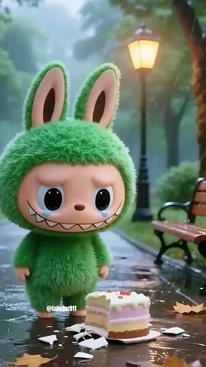Labubu lagi senang bisa makan kue 😊 #shorts #labubu #cute #meme