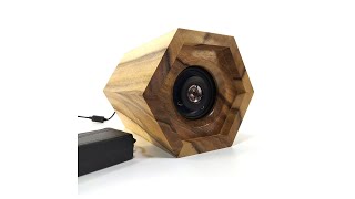 DIY Handmade Wooden Bluetooth Speaker from walnut tree