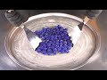 سمعها ASMR - Blueberry Ice Cream Rolls | how to make satisfying fried Ice Cream with tapping and eating 4k