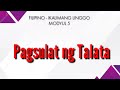 Filipino 3 - Ikalimang Linggo - Modyul 5 - Pagsulat ng Talata