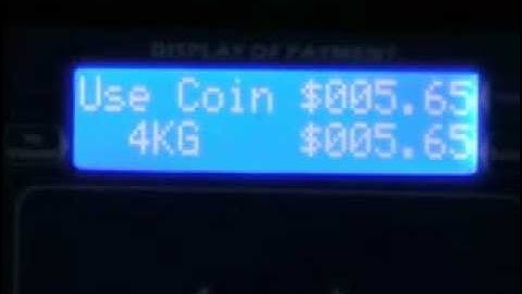 Demo of ice vending machine for using Bills,coins and give change(bag ice)