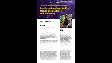 Data-driven learning of nonlocal models: bridging scales with nonlocality by Dr. Marta D’Elia