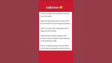 Thumbnail of Reaksi Rebecca Klopper Saat Video Syur 47 Detik Viral, Diusir Tetangga Fadly Faisal 😲!! #shorts