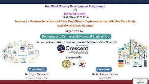 Session 8 – Feature Selection and Data Modelling – Implementation with Live Case Study