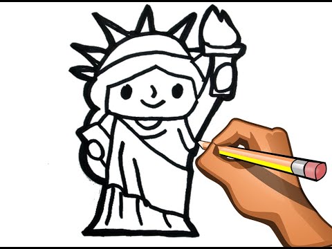 COMO DIBUJAR FACIL ESTATUA DE LA LIBERTAD DIBUJO FACIL ESTATUA DE NEW YORK  - thptnganamst.edu.vn