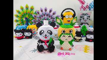 Hướng dẫn 3D Origami xếp bé Tai thỏ - How to make 3D Origami rabbit baby