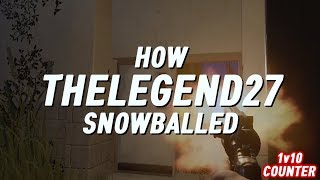 RUST SOLO 7ㆍHOW THELEGEND27 SNOWBALLED | 1v10 COUNTER