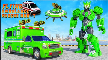 Flying Ambulance Rescue Robot Games * Android Gameplay