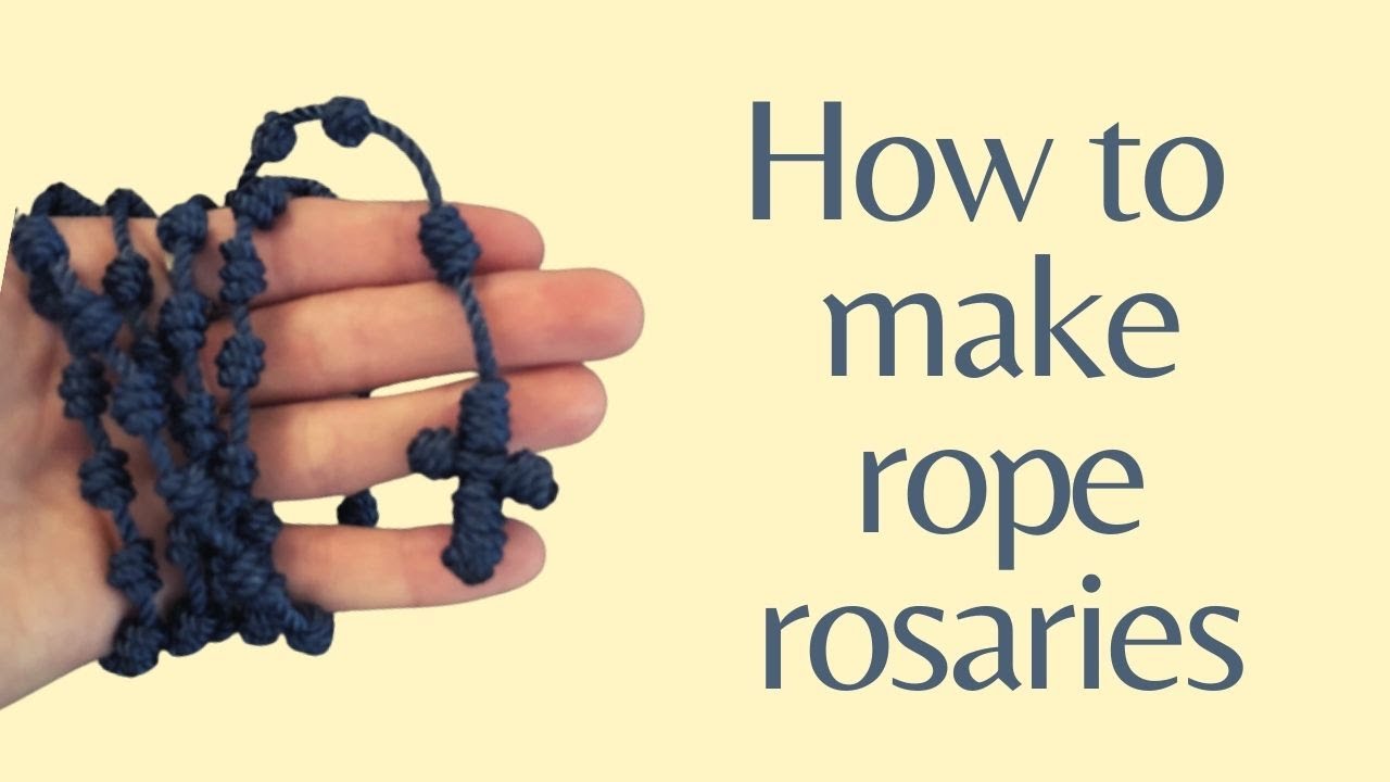 DIY Rosary Making Kit Blues includes: Twine, Knotting Tool, and Printed  Instructions to Easily Make a Knotted Rosary With a Knotted Cross 
