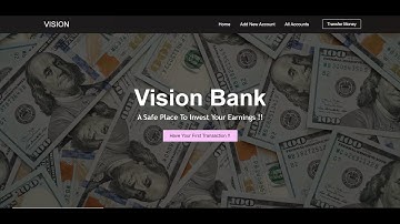 Vision Bank Website | Sparks Foundation GRIP June 2022 Task #1 | Basic Banking Website