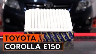 Sostituzione Filtro aria motore TOYOTA COROLLA Saloon (E15_) - video istruzioni