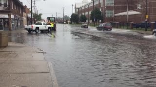 Turney Road flooding in Garfield Heights
