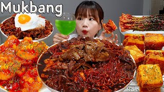 Sub)Real Mukbang- Fire Chapagetti🔥 (Spicy Ramen) Menbosha, Fried Shrimp🍤 Melon Beer🍸 ASMR KOREANFOOD