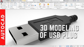 AutoCAD Tutorial - How to modelling simpel design of USB plug