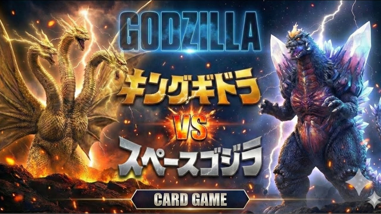 Set 4] Godzilla Card Game #383 [King Ghidorah vs. SpaceGodzilla