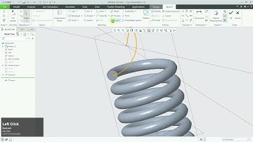 How to make a Torsional Spring in Creo | Intersect Command | Sweep Command | Creo Tutorials