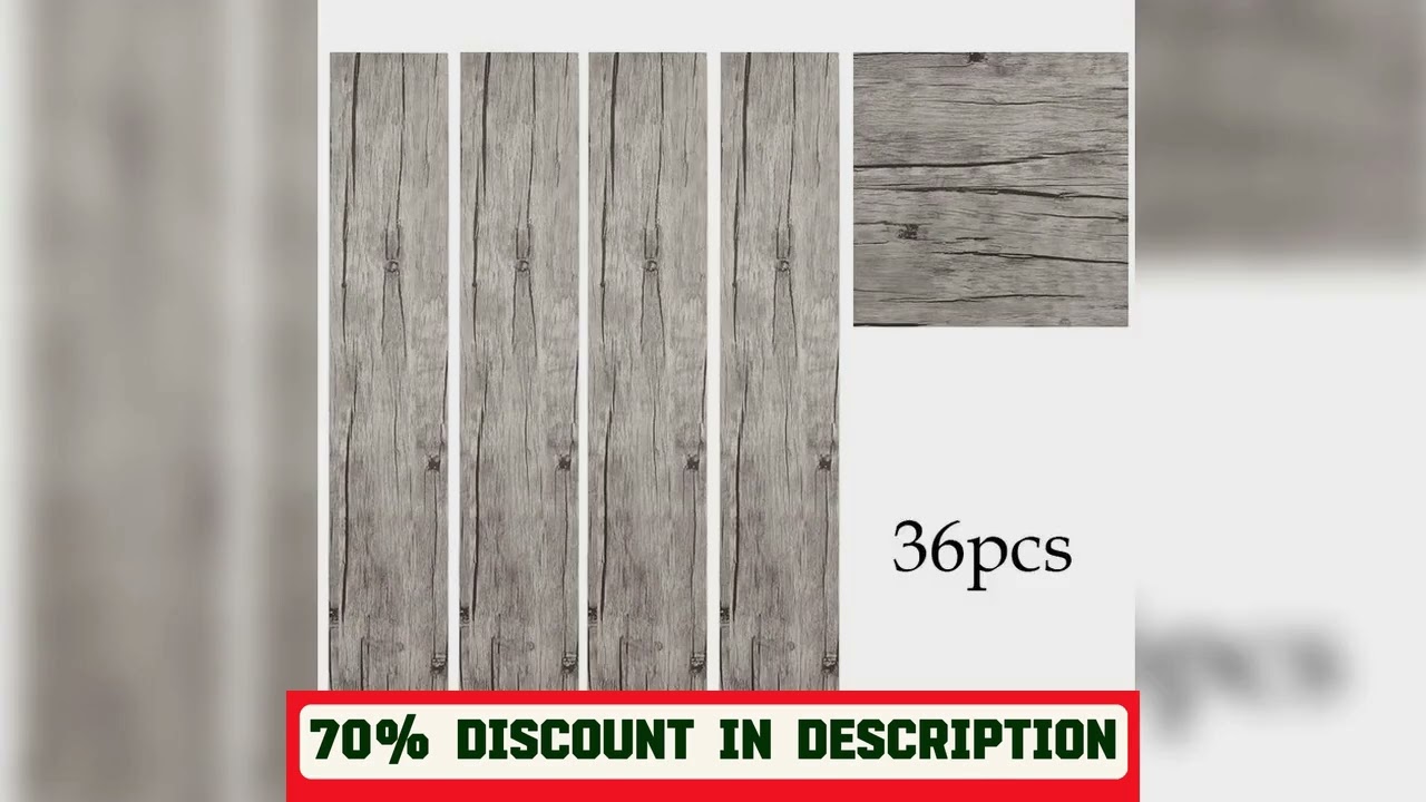 A must-have product! PVC Material Self-Adhesive Vinyl Plank Flooring, 91.5x15.2cm Waterproof Nonsl