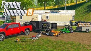 MOWING OLD ABANDON PROPERTY JOHN DEERE & HONDA MOWERS | (ROLEPLAY) FARMING SIMULATOR 2019