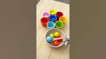 Colorful wooden balls Asmr satisfying #shots