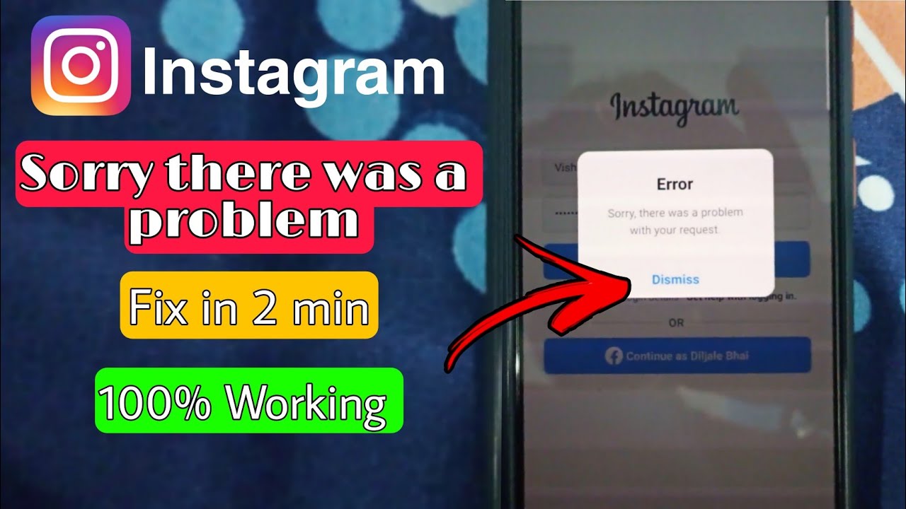 100% Fix Sorry there was a problem with your request Instagram after ...